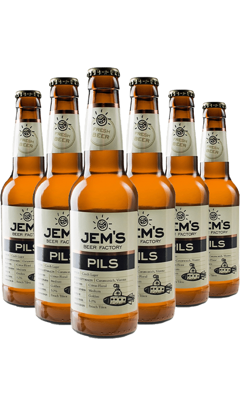 שישיית בירה ג'מס פילס 330 מ"ל 